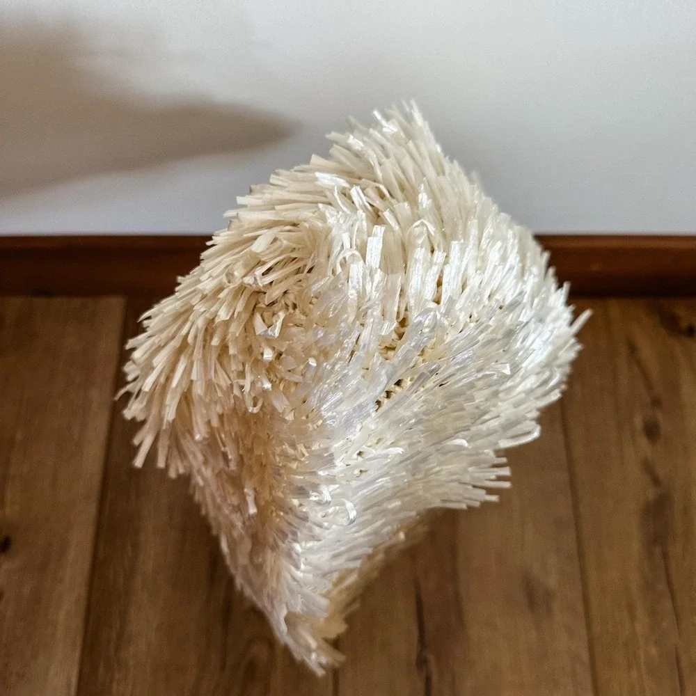 VTG 50's‎ Women's White Cream Straw Woven Hat Summer Wedding